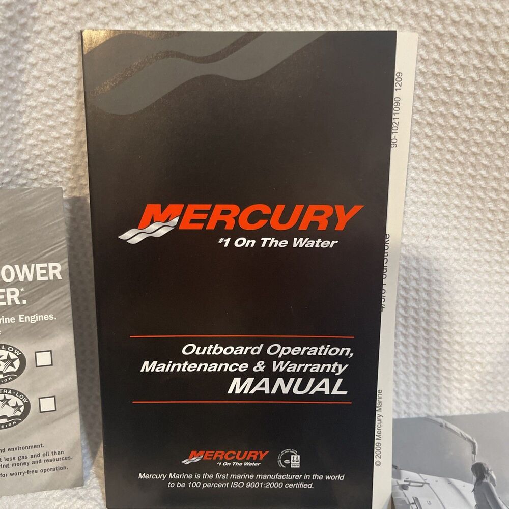 MERCURY OUTBOARD OPERATION MAINTENANCE WARRANTY MANUAL  90-10211090 1209, NEW